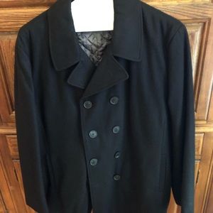 Calvin Klein black men’s pea coat